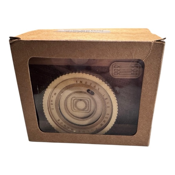 Wood Instax Mini 90 Camera Pen Holder Cup, brown, office, WFH, organizer gift - Picture 10 of 12